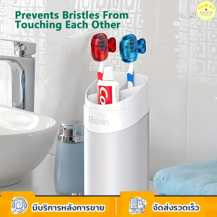 KUDSUN ฝาครอบหัวแปรงสีฟัน ที่ครอบหัวแปรง แบบพกพา ใส่ กันฝุ่น กันน้ํา เหมาะสําหรับเดินทาง ตั้งแคมป์ ห้องน้ํา โรงเรียน - รูปที่ 5