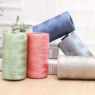 [สินค้าใหม่ขายร้อน] ทอมือ250ก ชุบผ้าฝ้ายผ้าลินินผ้าไหมน้ําแข็งด้าย2.5มิลลิเมตรเดียวด้ายแบนกลวงฤดูร้อนเย็นหมวกสลิงด้ายซูเปอร์ทั้งหมด42สีทอมือหมวกกระเป๋าเบาะทําเองทอ