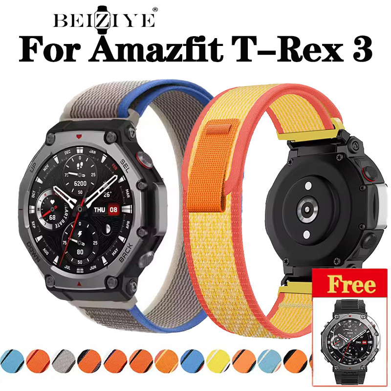 Trail Loop สายไนลอนสําหรับ Huami Amazfit T-Rex 3/2 สมาร์ทวอท์ชสร้อยข้อมือกีฬาสําหรับ Xiaomi Amazfit T-Rex/T Rex Pro 2 Correa