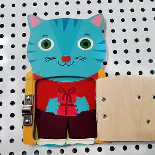 การฝึกอบรมชีวิตทักษะล็อค Montessori ของเล่นไม้ไม่ว่างคณะกรรมการ DIY เด็กชิ้นส่วนกิจกรรมคณะกรรมการอุปกรณ์เสริม1ปีเด็กวัยหัดเดิน