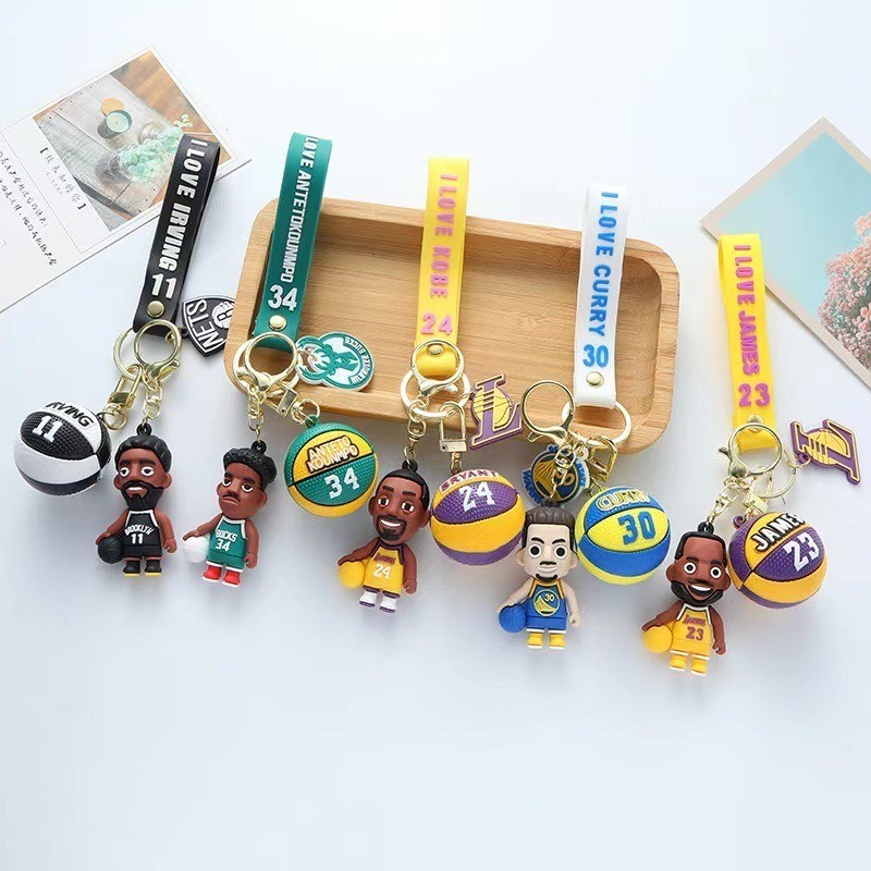 บาสเกตบอล Star Kobe-Bryant พวงกุญแจ Kobe Jersey พวงกุญแจบาสเกตบอลอุปกรณ์เสริม Memorial ของขวัญ