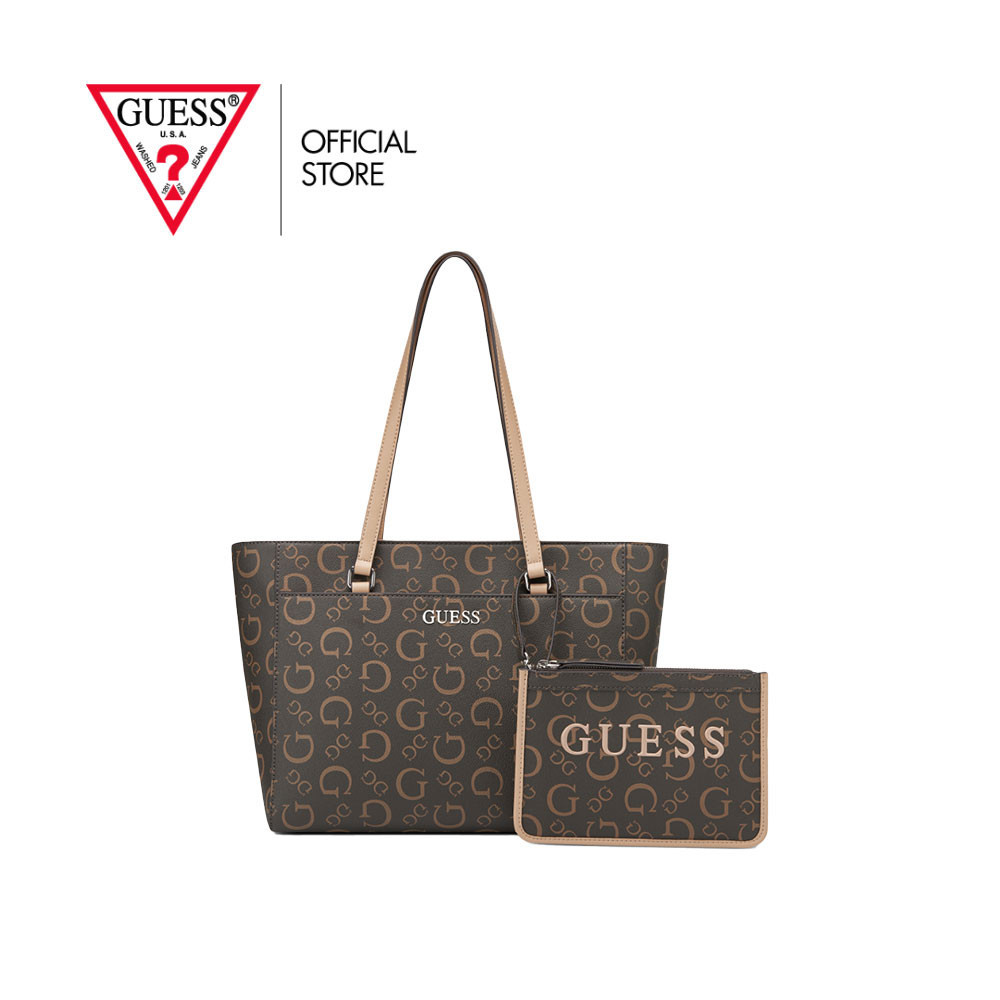 Guess กระเป๋า รุ่น HH948125 DELPHINE TOTE สีน้ำตาล
