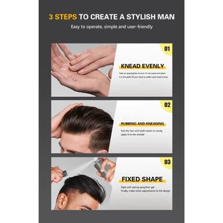 สปอตสปอตสปอต#Hairdressing Retro hair oil big back head shaping oil head mousse cream moisturizing shaping hair wax hair mud