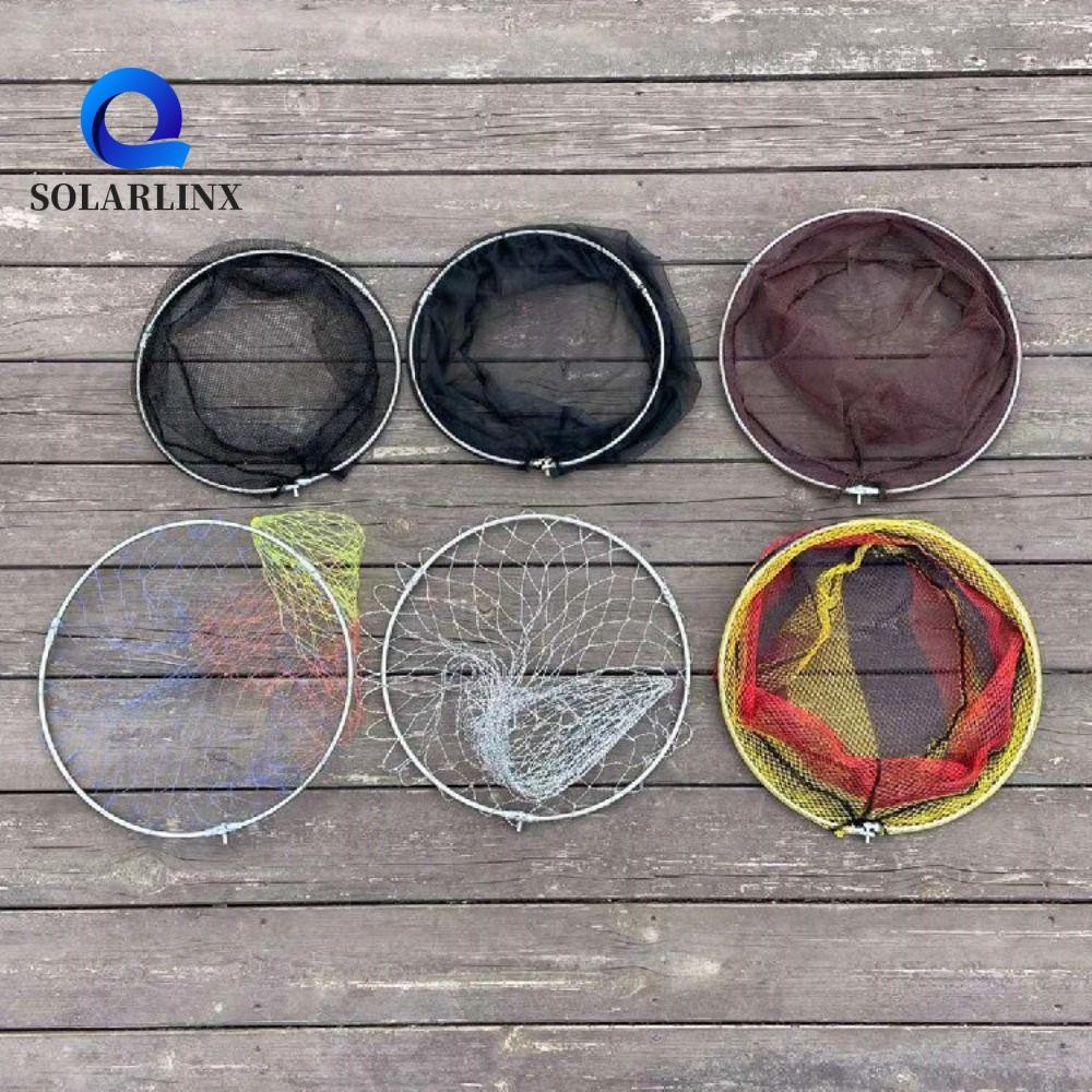 SOLARLINX พับ Landing สุทธิหัว, สแตนเลสไนลอนสแตนเลสตกปลาสุทธิหัว, ลึกพับ Chroma สีไนลอนตกปลาสุทธิกลางแจ้งปลาจับ