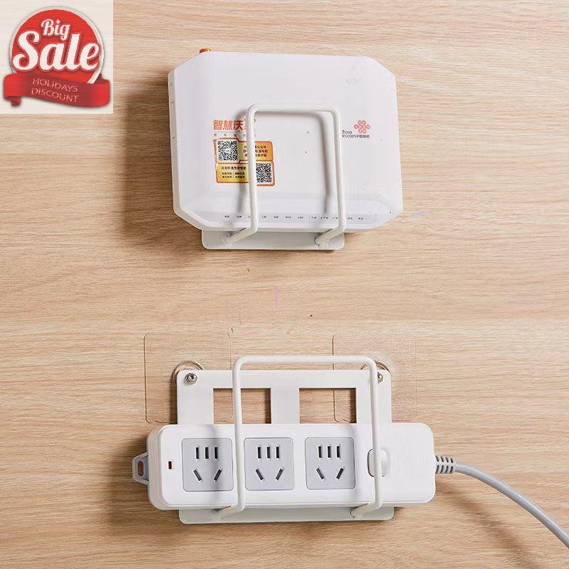 AF ที่วางเราเตอร์ติดผนัง WiFi Storage Bracket ติดตั้งง่ายไม่เจาะ Power Socket Rack ชั้นวางหนังสือ A