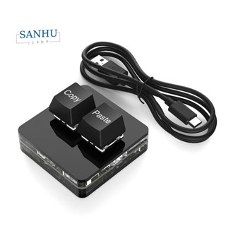 แป้นพิมพ์ขนาดเล็กแบบกําหนดเอง 2 คีย์ RGB Macro OSU ปุ่มกดคีย…