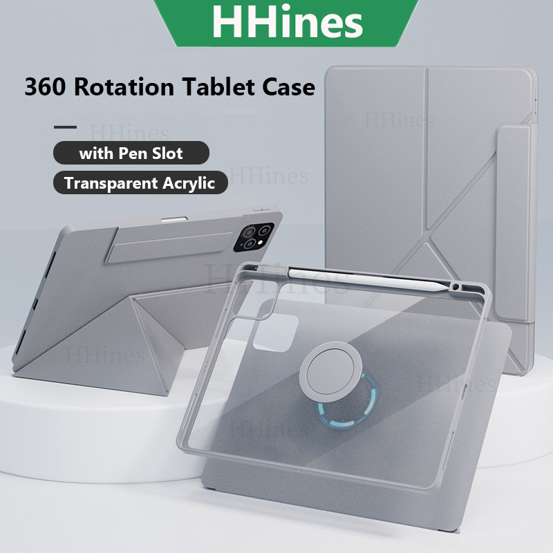 360 ° กรณีหมุนสําหรับ Xiaomi Pad 7 2024 แท็บเล็ต 11.2 นิ้ว Mi Pad 7 K-พับขาตั้งที่ถอดออกได้แม่เหล็กส