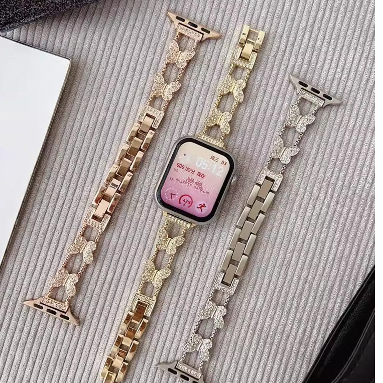 สายนาฬิกาผีเสื้อเข้ากันได้สําหรับสายนาฬิกา A-pple Series11 10 987654321,se,ultra Strap i watch band 