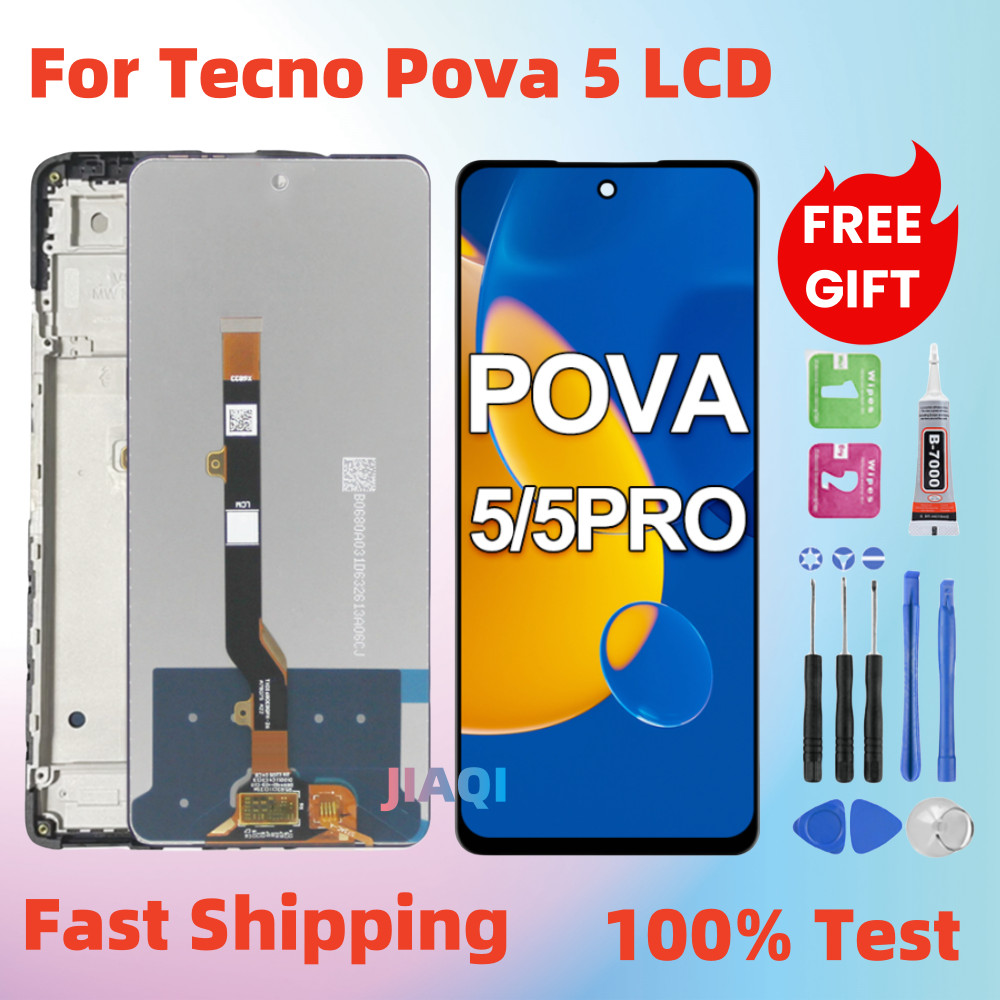 สําหรับ Tecno Pova 5 / Pova 5 Pro จอแสดงผล LCD LH7n LH8n Touch Screen Digitizer Assembly Replacement