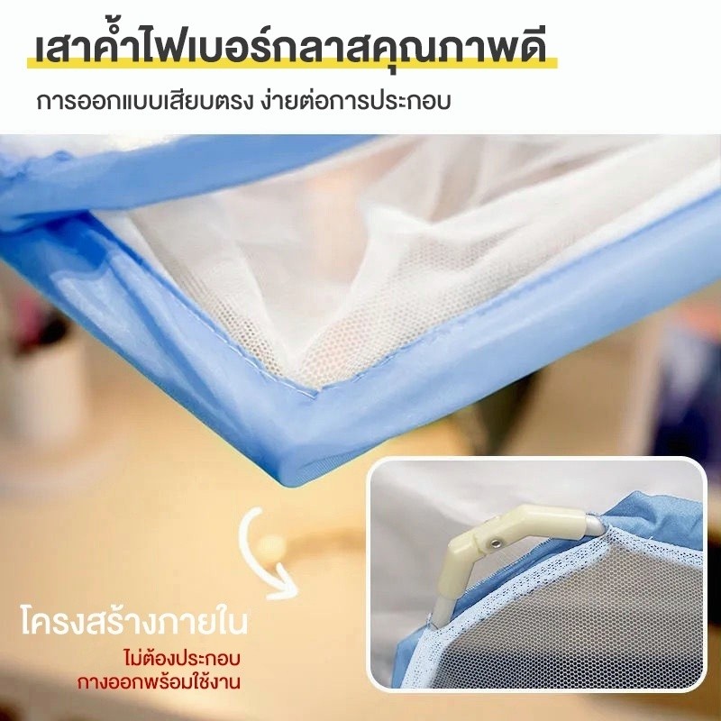 💥COD💥 มุ้งกันยุง มุ้งพับได้ 3.5ฟุต 5ฟุต กันแมลง มุ้งพกพา สำหรับเด็กและผู้ใหญ่ ป้องกันยุง เตียงขนาด ระบายอากาศได้ดี - รูปที่ 2