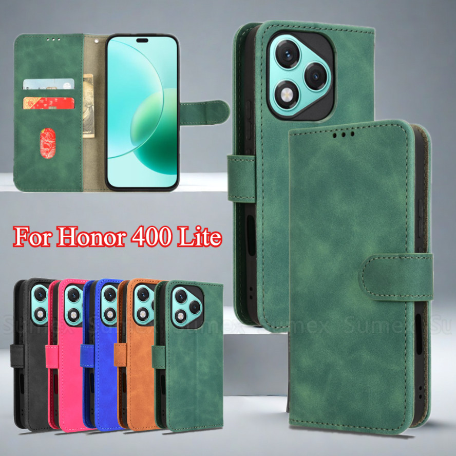 สําหรับ Honor 400 Lite 5G เคสโทรศัพท์ปกหนังกันกระแทก Anti Fall Stand Holder กระเป๋าสตางค์แม่เหล็กปลอ