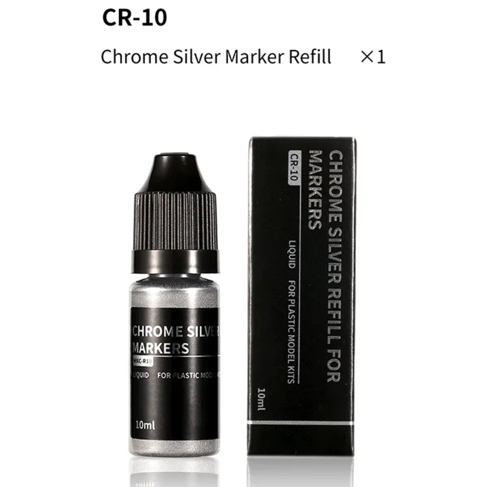 Dspiae Cr-10 Chrome Silver Refill สําหรับ Markers Airbrush สเปรย์จิตรกรรมเครื่องมือ Gundam Model Bui