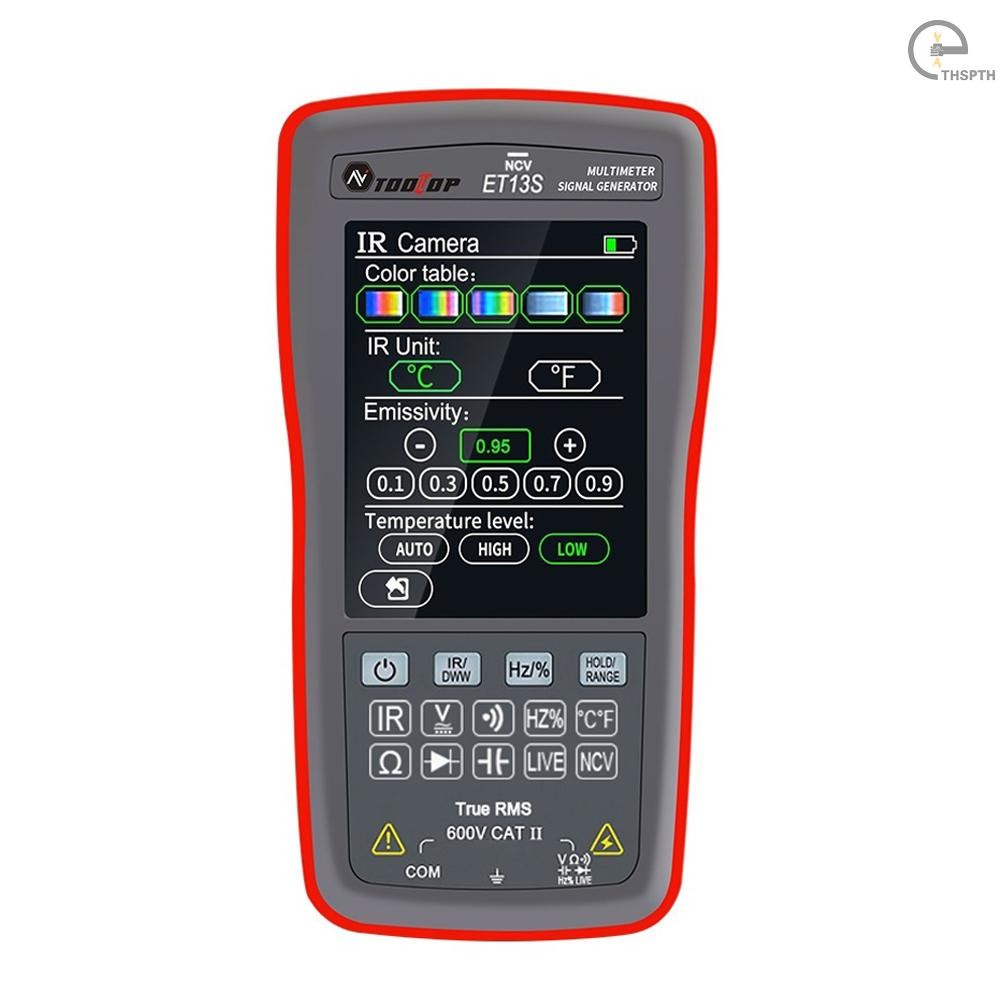 ET13S 2in1 Thermal Imager Multimeter 192*192 IR ความละเอียด 10000 นับมัลติมิเตอร์ 2.8 นิ้วหน้าจอสัมผ