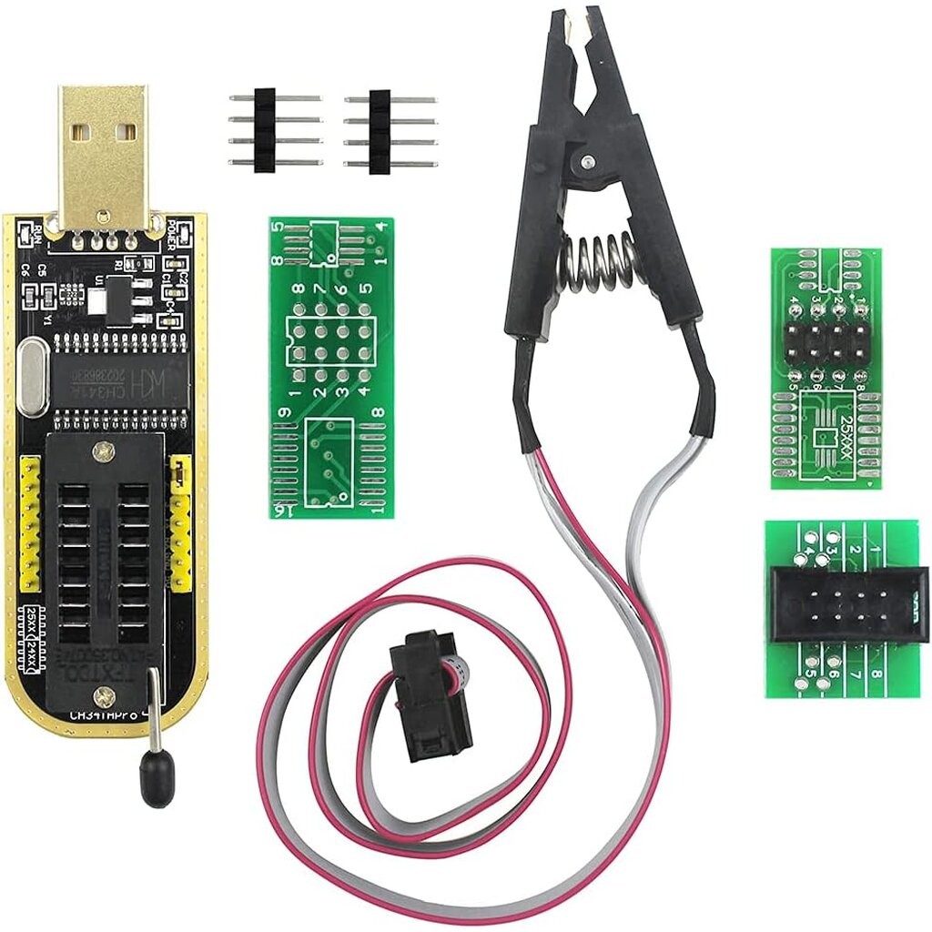 SOP8 SOIC8 Test Clip and CH341A USB Programmer Flash
