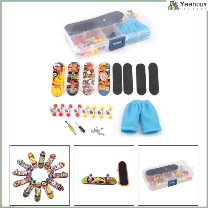 YAA Mini สเก็ตบอร์ด Handmade ชุดของเล่นสําหรับผู้ใหญ่ในร่ม Tabletop Finger Board Finger Skater DIY อุปกรณ์เสริมเด็ก F