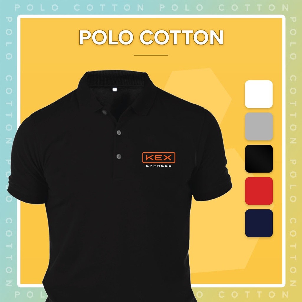 Baju Kerja KEX EXPRESS Cotton T เสื้อเสื้อยืด Tee Kolar Delivery Courier Rider ชุดพนักงาน Pakaian แฟ