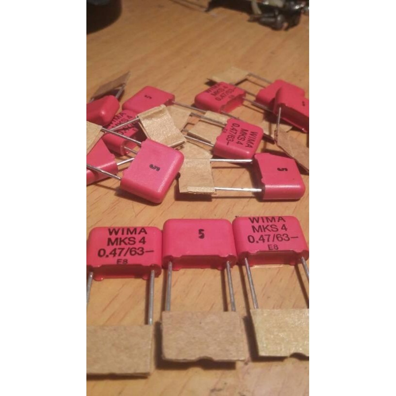 อะไหล่ตัวเก็บประจุ MKS MKS MKS4 0.47uF 470nF 63v 470n F 470nF/63v Wima อุปกรณ์ไฟฟ้า