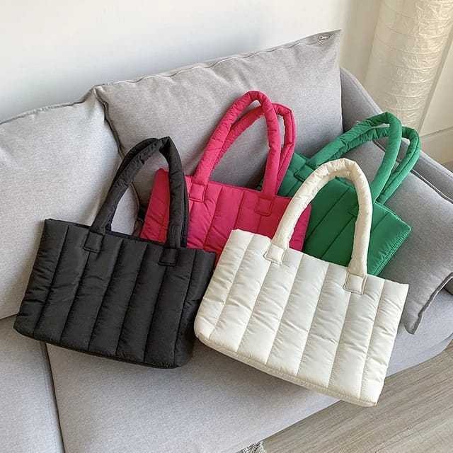 Puffy Parachute Tote Bag Womens Tote Bag Puffy Shoulder Bubble Shoulder College Tote Bag