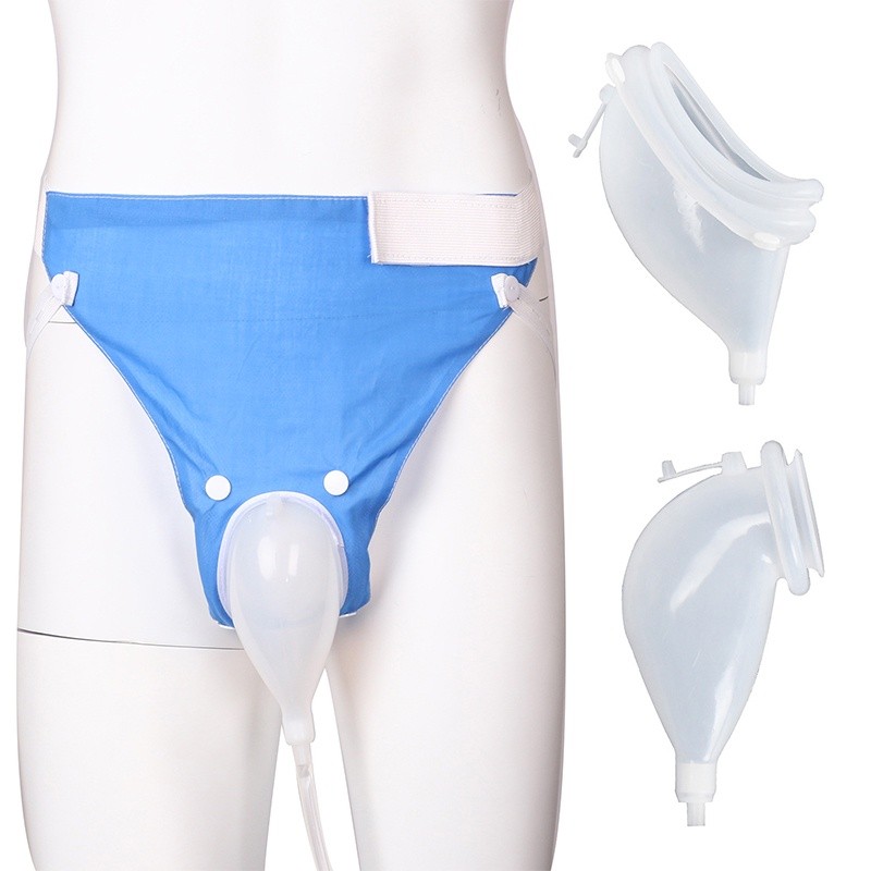 1PC Urine Bag Collector Catheter Protable Mens Urinal Silicone Urine Funnel Reusable