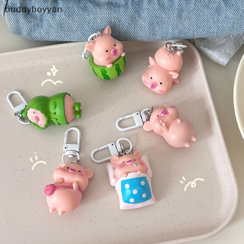 BBTH น่ารักตลกสามมิติ Piggy พวงกุญแจ Kawaii หมูสัตว์รูปพวงกุญแจกระเป๋าโทรศัพท์มือถือจี้อุปกรณ์ตกแต่ง Vary