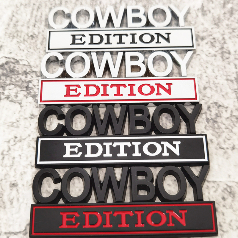 Hot Sale Car Modification Label 3D Three-Dimensional Metal Car Sticker Label Cowboy Car Body Modific