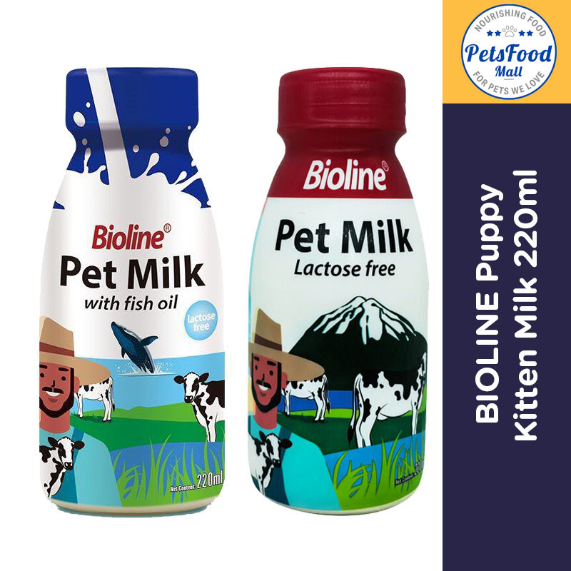 BIOLINE Puppy&Kitten Milk Lactose Free 220ml อาหารเสริมแคลเซียมและวิตามิน