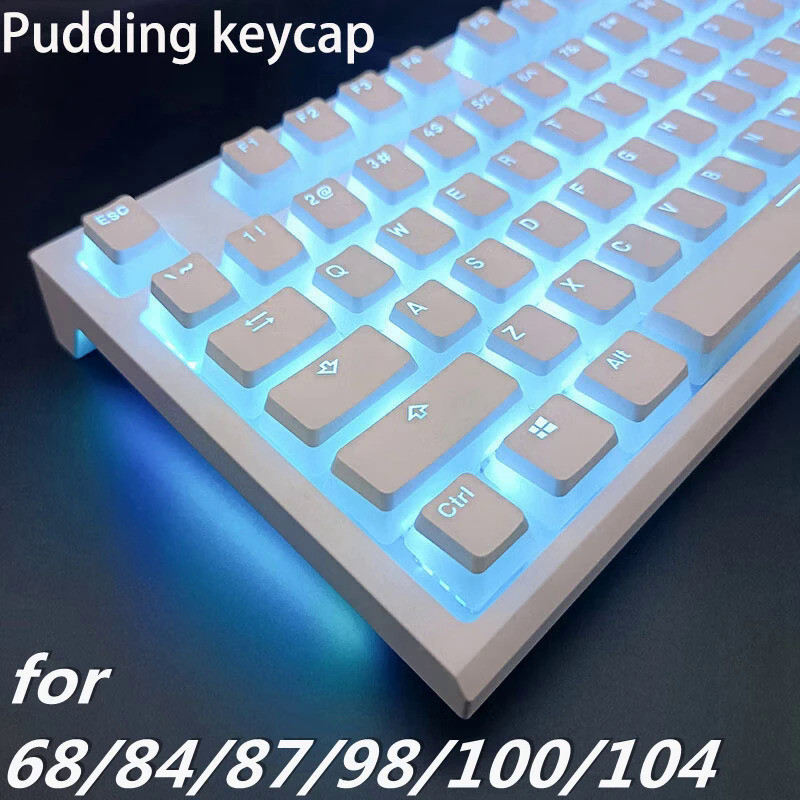 Pudding Keycap for GMK87 GMK81 GMK67 K617  M87 129 Keys OEM PBT Key Cap  Backlit for Mx Profile Mech