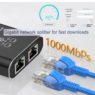 1000mbps 1 in 4 Out Ethernet Adapter 1 ถึง 2/3/4 RJ45 LAN Internet Splitter Cat 6 RJ45 Gigabit Switch สําหรับ PC แล็ปท็อปทีวีกล่อง Router