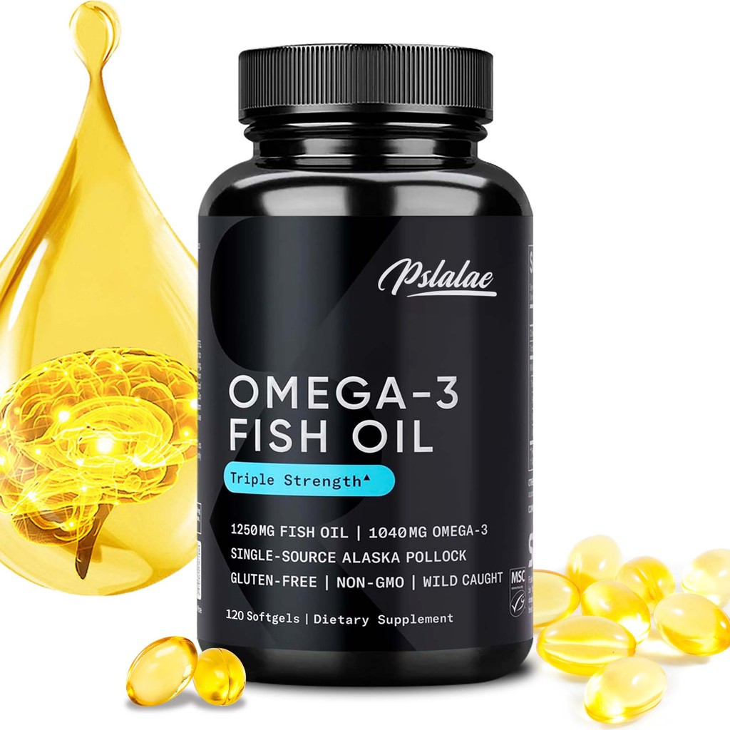 Pslalae Wild Alaska Pollock Concentrated Omega 3 Fish Oil 1250 mg - อาหารเสริมน้ํามันปลาเบอร์พฟรีพร้