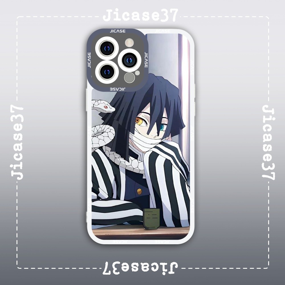 เคส iPhone Square Edge Samsung Xiaomi Oppo Anime Kimetsu no yaiba Demon Slayer Sword Character Iguro