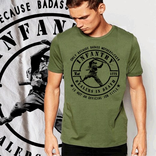 Infantry เสื้อยืด Machine Ner, Mortarman, Sniper, Military Infantryman Combat