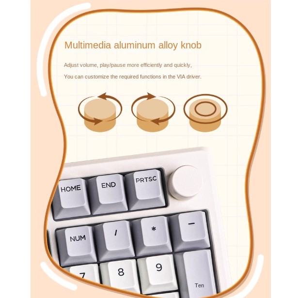 Epomaker Galaxy100 คีย์บอร์ดไร้สายบลูทูธอลูมิเนียมแบบถอดเปลี่ยนได้สามโหมด
