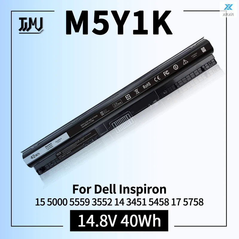แบตเตอรี่ M5Y1K 14.8V สำหรับ Dell Inspiron 15 3000 5000 Series 5559 5558 3567 3551 3552 14 3451 3452