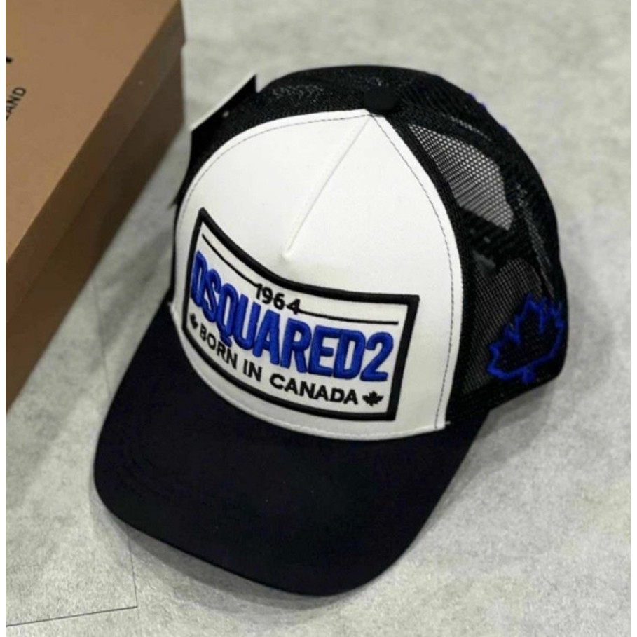 DSQUARED2 Cana.da หมวกตาข่ายปุ่มแฟชั่นสําหรับบุรุษและสตรี, หมวกตาข่าย Dsquared2 MU166