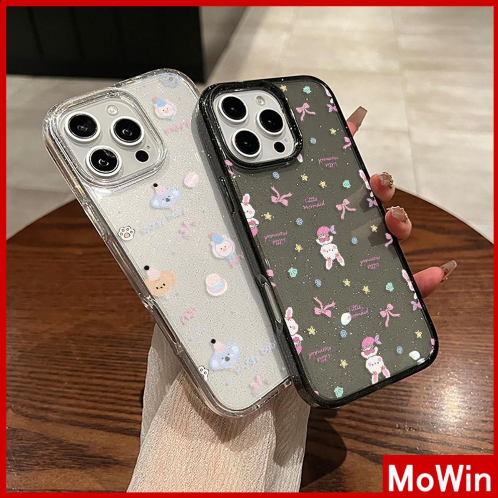 Movin - เคส iPhone 16 Pro Max iPhone 11 เคสใสแบบแวววาว TPU นุ่มสีสันสดใส สัตว์การ์ตูนที่น่ารัก Compatible iPhone15 Pro max 14 13 12 Pro max XS XR 7 Plus 8 Plus