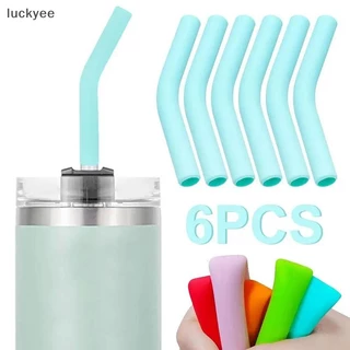 Luckyee 6 ชิ้น/เซ็ตซิลิโคนอ่อนฟางครอบคลุมหลอดเคล็ดลับครอบคลุม Fit สําหรับ 9 มม.กว้างสแตนเลสหัวฉีดหลอด TQ