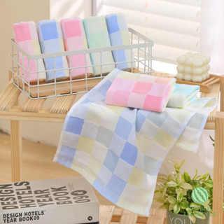 New พร้อมส่ง ผ้าเช็ดหน้าเด็ก เช็ดน้ำลาย ผ้าสาลูทอ 2ชั้น คอตต…