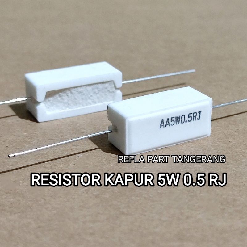 5W 5WATT 0.5 0HM 0R5 ROHS CHALK RESISTOR