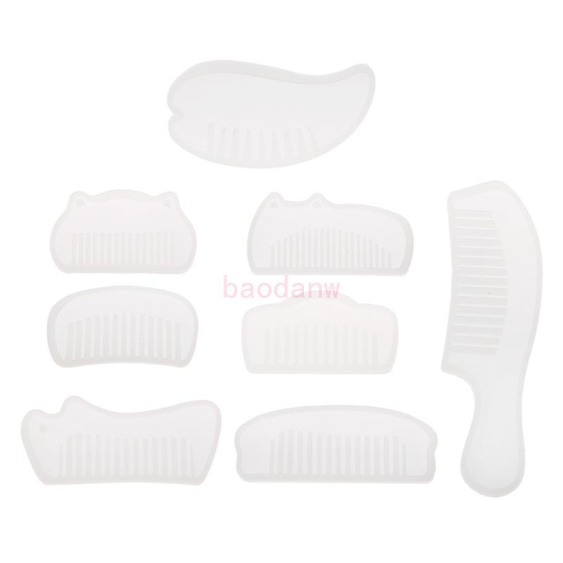 Bdw Craft DIY หวีหยิบผมแม่พิมพ์อีพ็อกซี่เรซินแม่พิมพ์หวีหวีกระจกซิลิโคน Mould
