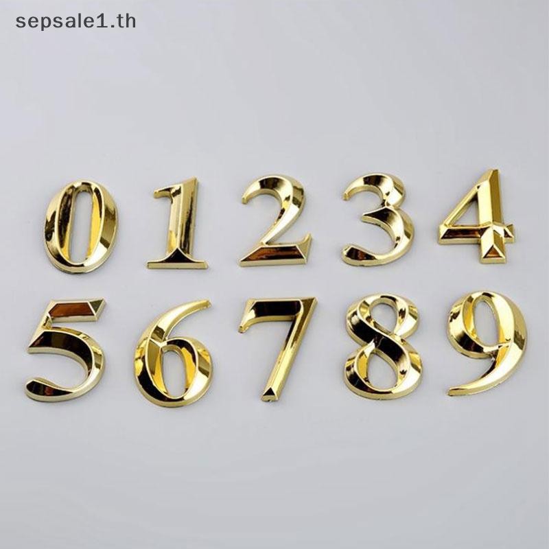 # Sale # 1pc สูง 5cm Golden Home Sticker ที่อยู่ประตูป้ายทอง Modern House Number.