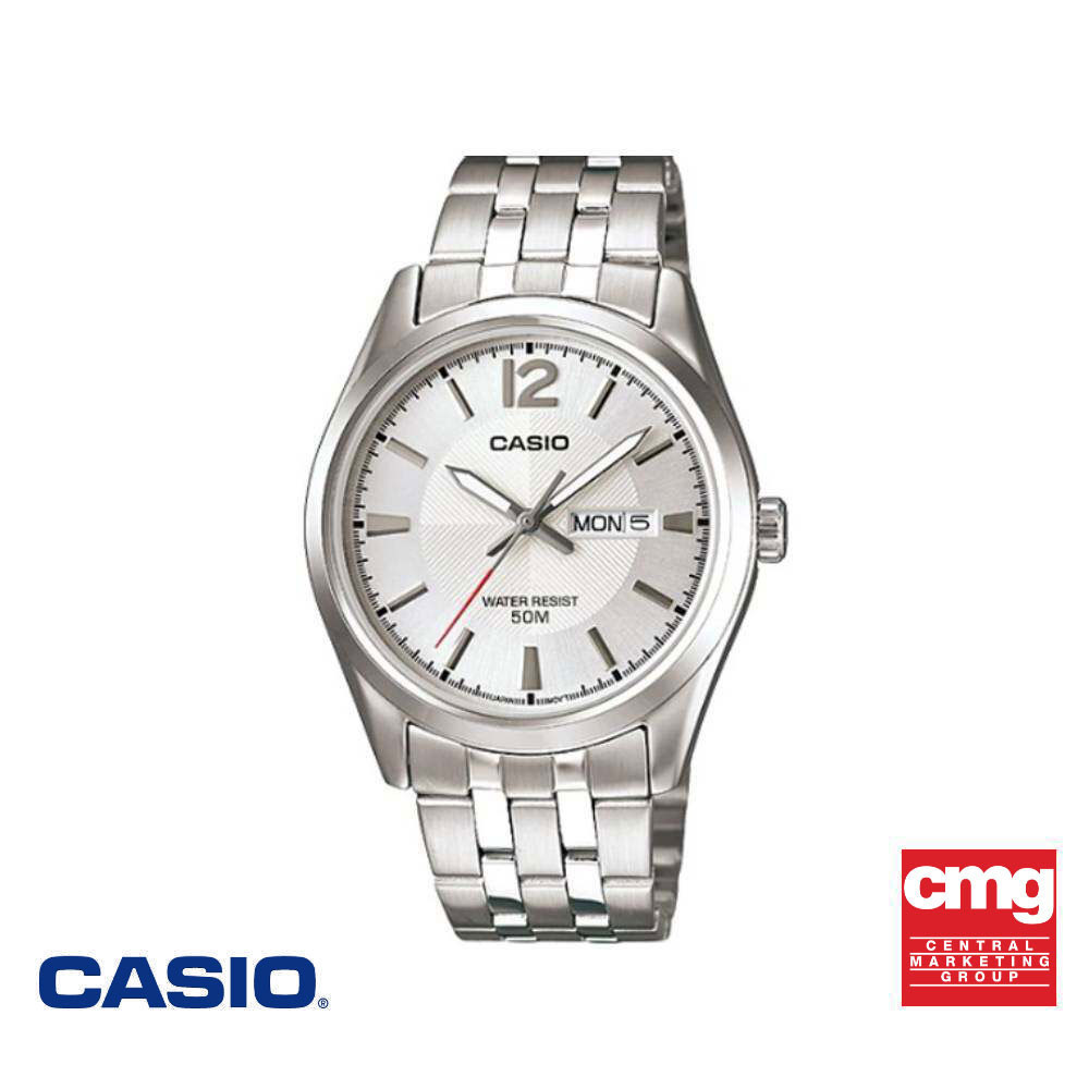 CASIO นาฬิกาข้อมือ CASIO รุ่น MTP-1335D-7AVDF วัสดุสเตนเลสสตีล สีเงิน