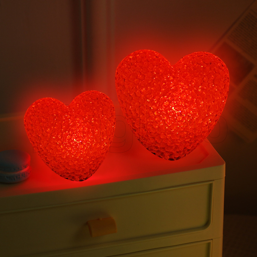 Love Heart โคมไฟ Creative Shape แบตเตอรี่ 3D Love Heart Party Light โคมไฟกลางคืนในร่มสําหรับวันวาเลนไทน์ครบรอบตกแต่ง