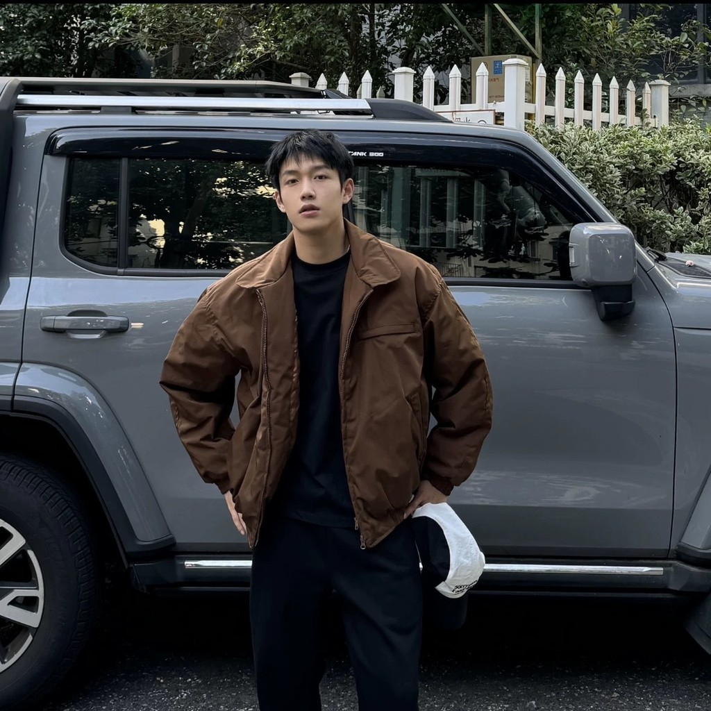 เสื้อโค้ทผู้ชายญี่ปุ่นย้อนยุคที่เรียบง่ายสีบริสุทธิ์หนาความร้อนผ้าฝ้ายเพิ่มเสื้อ