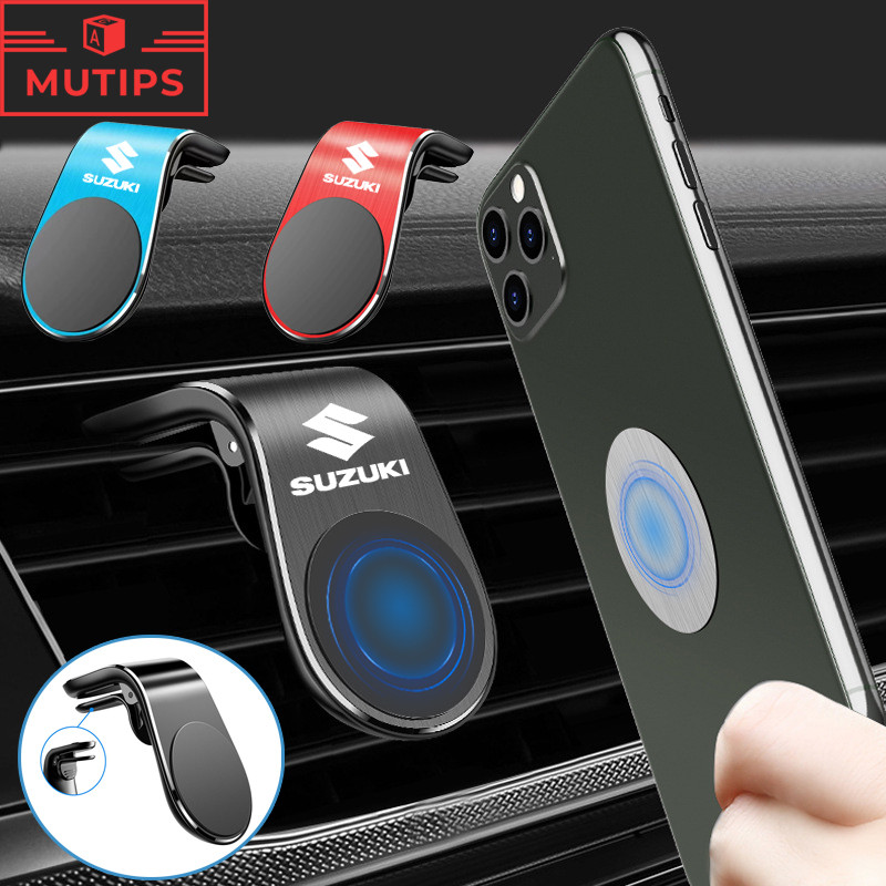 Suzuki ที่วางโทรศัพท์ในรถยนต์ ที่วางมือถือแม่เหล็ก วงเล็บระบายอากาศ สําหรับ Jimny Swift Ertiga Celerio XI7 Ciaz