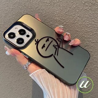 แฟชั่นตลกกราฟฟิติคนเล็ก ๆ น้อย ๆ เลนส์โลหะเคสIPhone 17 11 13 14 16 15 12 Pro Max Air XR X 7Plus 16 14 7 15 8 Plus XS Max