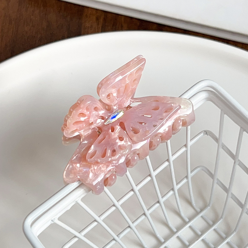 กิ๊บติดผมสุภาพสตรี กิ๊บติดผมผีเสื้อคู่กลวงความรู้สึกคลิปฉลามเครื่องประดับผม - รูปที่ 6