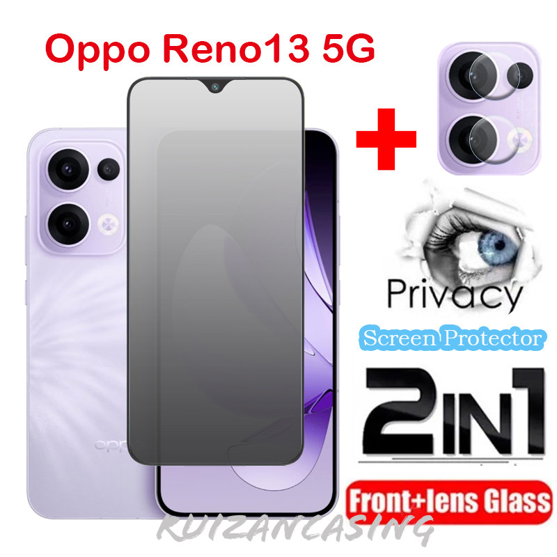 Oppo Reno 15 5G 2025 กระจกนิรภัยส่วนตัว Anti-Spy คลุมทั้งหมดปกป้องหน้าจอ Anti Peek ฟิล์มความเป็นส่วนตัวสําหรับ Oppo Reno 15 Reno15 15Reno OppoReno15 Pro 15F 5G Anti Peek ฟิล์มความเป็นส่วนตัว