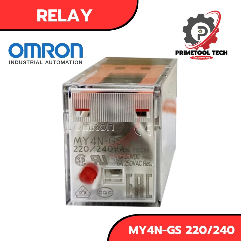 RELAY OMRON MY4N-GS-R, 220VAC - สินค้าในสต๊อกพร้อมส่งทั่วไทย