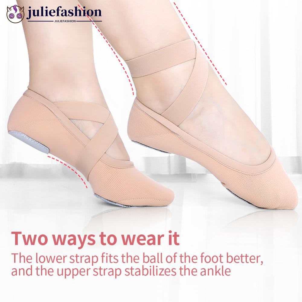JULIEFASHION บัลเล่ต์รองเท้าเต้นรํารองเท้าผ้าใบสําหรับสาว Ballerina Flats เด็กบัลเล่ต์รองเท้าแตะสาวน