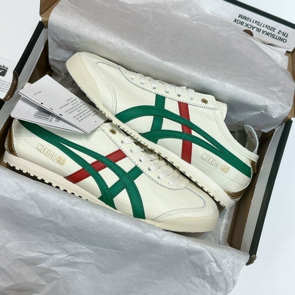 Giay The thao Asics Onitsuka Tiger สีขาวสีเขียวสีแดง hottrend 2023